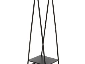 Κρεμάστρα Δαπέδου Με Ράφι Slim LBTYMZK2298 52x47x144cm Black-Natural Yamazaki