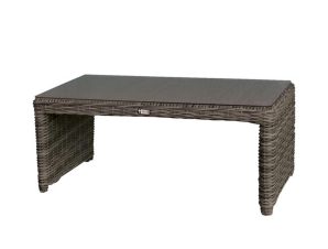 Τραπέζι Σαλονιού Montana Ε656 Alu/Wicker Grey Brown 100x50cm