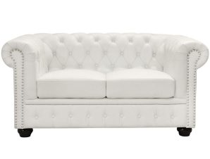 Καναπές T.Chesterfield Hm3010.02 Λευκό Ματ 155x90x73 cm