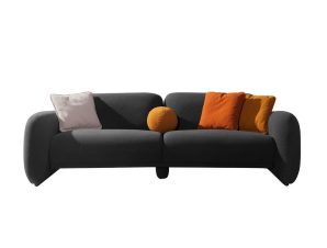 Καναπές Puffy 01-3094 Τριθέσιος 240x110x85cm Dark Grey