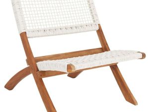 Καρέκλα Πτυσσόμενη Mesh 22-0181 78x60x72,5cm Natural-White