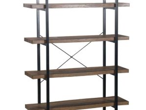 Βιβλιοθήκη Brick-Urban 24-0604 105x32x140cm Walnut-Black