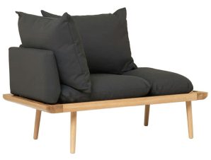 Ανάκλινδρο Lounge Around 5562C723-04 127×74,5×40,3cm Oak-Dark Grey Umage