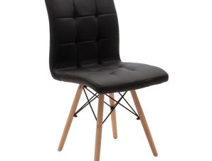 Καρέκλα Cian II 127-000031 55x47x82 Black-Natural