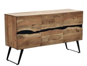 Μπουφές Imena 113-000021 148×43,5x86cm Walnut-Black