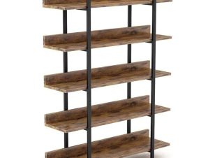 Βιβλιοθήκη Almond 197-000035 119x27x185cm Walnut-Black