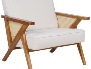 Πολυθρόνα Claudia 046-000019 76×74,5x72cm Beige-Natural