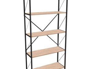 Βιβλιοθήκη Tikilmo 321-000003 88x34x180cm Oak-Black