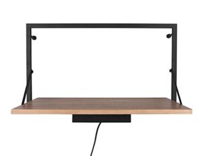 Ράφι Τοίχου Φωτιζόμενο Led Becky 1410102 50x30x30cm Natural-Black Mirrors & More