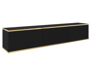 Έπιπλο Τηλεόρασης Κρεμαστό P_ORO_BTVc_MDF ORO_MDF 175x30x32cm Anthracite-Gold