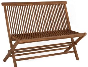 Παγκάκι Kendall HM9541 Πτυσσόμενο 120x62x89cm Από Ξύλο Teak Natural