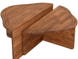 Τραπέζι Σαλονιού Altopiano 552NOS2254 90x45x40cm Light Walnut