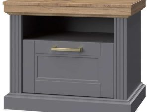 Κομοδίνο Tahoma 1S 162052939 62x43x52cm Anthracite-Oak