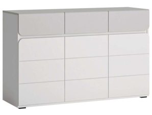 Συρταριέρα Versatile 3D3S 162310309 126×41,6x77cm Light Grey-White