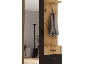 Έπιπλο Εισόδου Rio 162328209 97x30x195cm Oak-Black