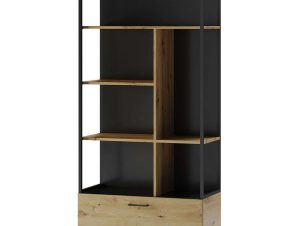 Βιβλιοθήκη Leonardo 161360989 90x42x193cm Oak-Black