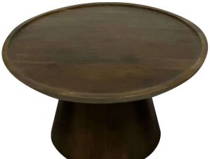 Τραπέζι Σαλονιού Aliki 297-000012 Φ90x40cm Walnut