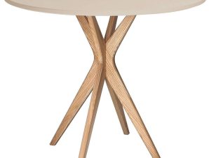 Τραπέζι Jubi JUBITLRO4 Φ90x73cm Natural-Beige