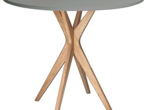 Τραπέζι Jubi JUBITLRO6 Φ90x73cm Natural-Concrete