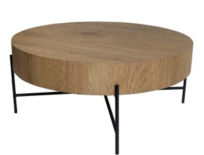 Liberta MADERA Coffee Table Φυσικό/Μαύρο Φ80x36cm 04-1028