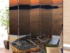 Ηλιοβασίλεμα στη Σαντορίνη Ελλάδα – Διακοπές Παραβάν 80×180 cm [Δίφυλλο]